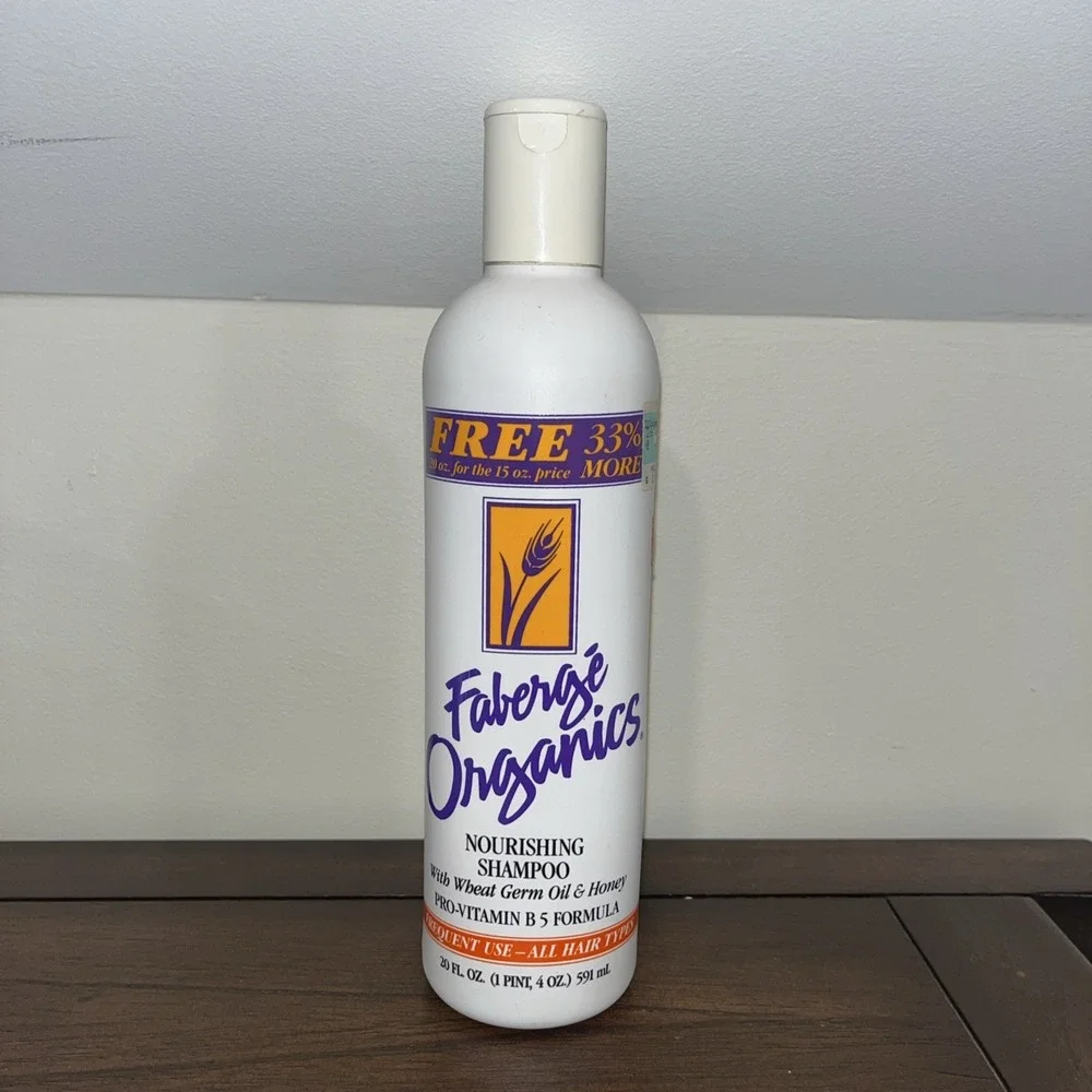 Faberge Organics Shampoo Wheat Germ Oil Honey 15oz Frequent Use All Hair HTF